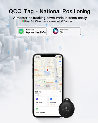 QING CAOQING Air Tags 4 Pack with Find My App(iOS ONLY)